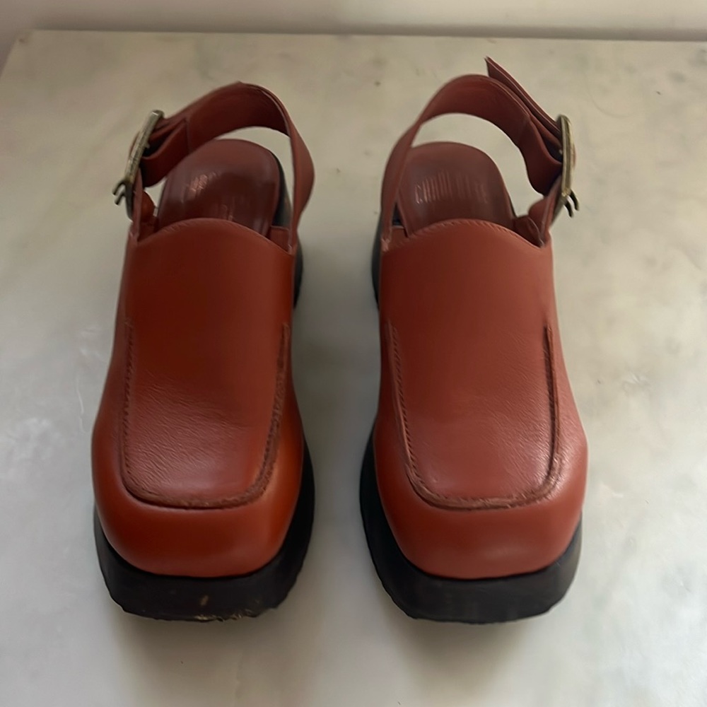 Charlotte Stone Carlos Slingback Clog in Sienna—size 6